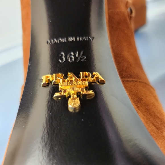 Prada Suede Platform Ankle Boots - Picture 4 of 7